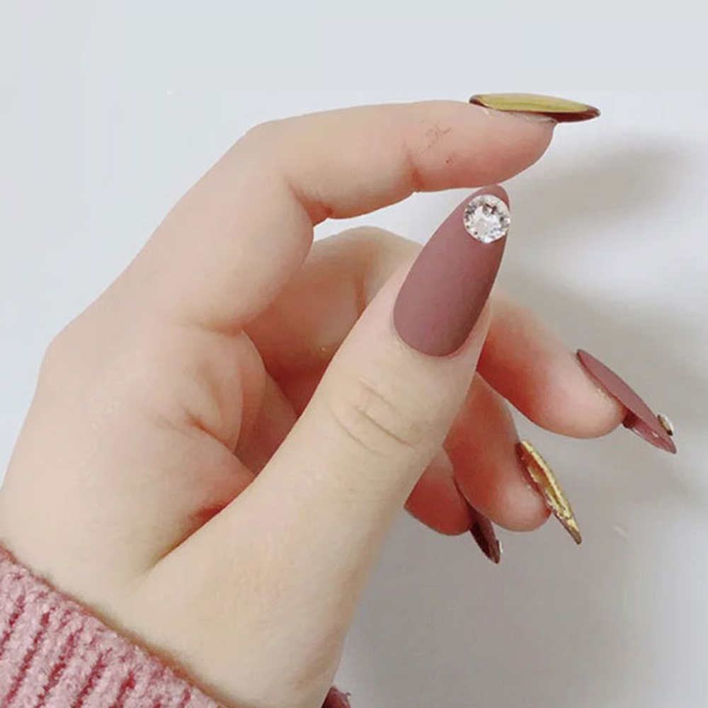 [Hàng mới về] Hộp hạt đá trang trí móng tay nghệ thuật 3D bất đối xứng thời trang