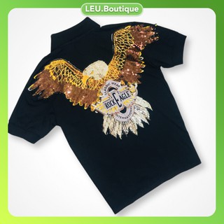 [FreeShip] Áo Polo Đại Bàng Đính Đá trong Bộ sưu tập áo polo nam đính đá cao cấp