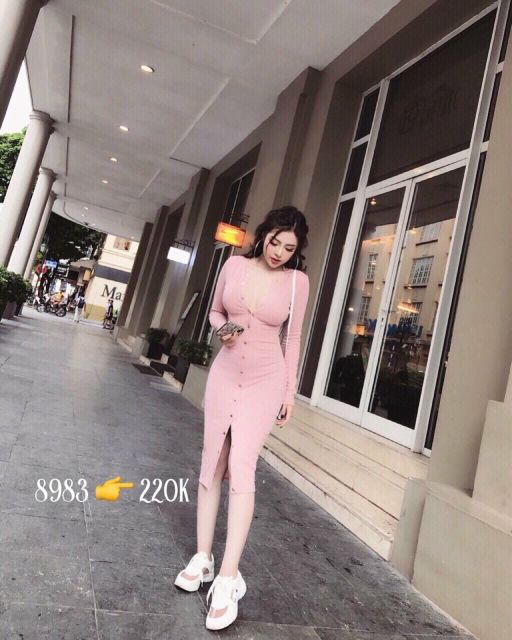 Đầm dài có nút sexy sale còn 109k | BigBuy360 - bigbuy360.vn