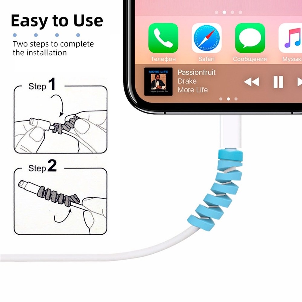 Set 4 phụ kiện bảo vệ dây tai nghe/dây cáp USB