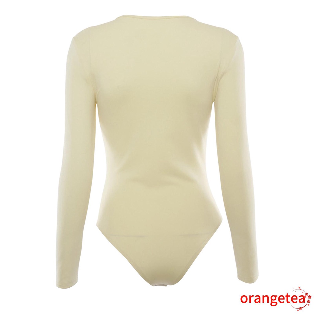 Áo liền quần tay dài cổ tròn in chữ thời trang cho nữ | BigBuy360 - bigbuy360.vn