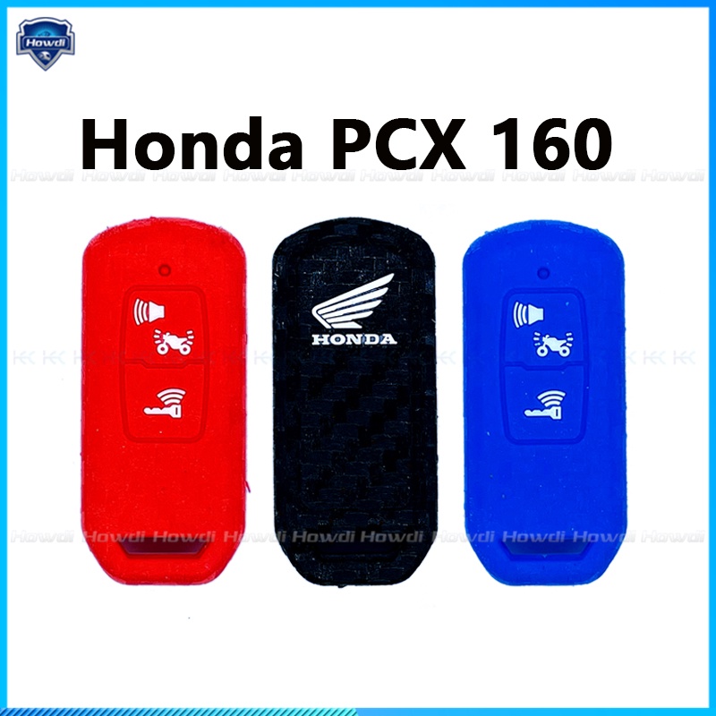 Vỏ Bọc Chìa Khóa Bằng Silicone Sợi Carbon 2 Nút Cho honda Pcx Pcx160