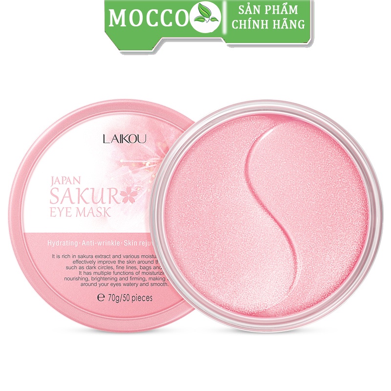 Mặt Nạ Mắt Dưỡng Ẩm Hỗ Trợ Giảm Quầng Thâm Và Nếp Nhăn Chiết Xuất Hoa Anh Đào MOCCO nội địa trung LKMN006