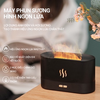 [SHIP TOAN QUỐC] Máy Xông Hơi Nước, Xông Tinh Dầu, Máy Tạo Ẩm Hình Núi Lửa + Đèn Ngủ BH 1 Đổi 1 Trong 30 Ngày