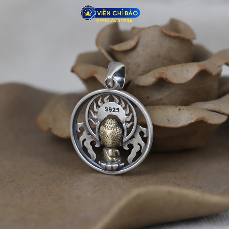 Mặt dây chuyền Thích Ca Vi Tiếu hỏa tam muội chất liệu bạc Thái 925 phong cách cổ điển Viễn Chí Bảo M000560