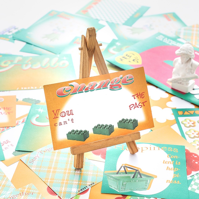 Set 50 Tờ Giấy Ghi Chú Họa Tiết Dễ Thương Phong Cách Hàn Quốc Trang Trí Sổ Tay/ Đồ Thủ Công diy