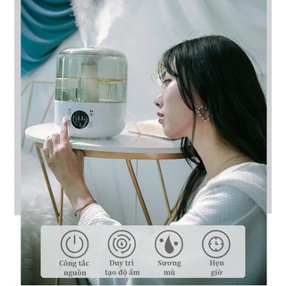 Máy phun sương tạo độ ẩm không khí tinh dầu nhiều chức năng có điều khiển từ xa để trong nhà, văn phòng LNT