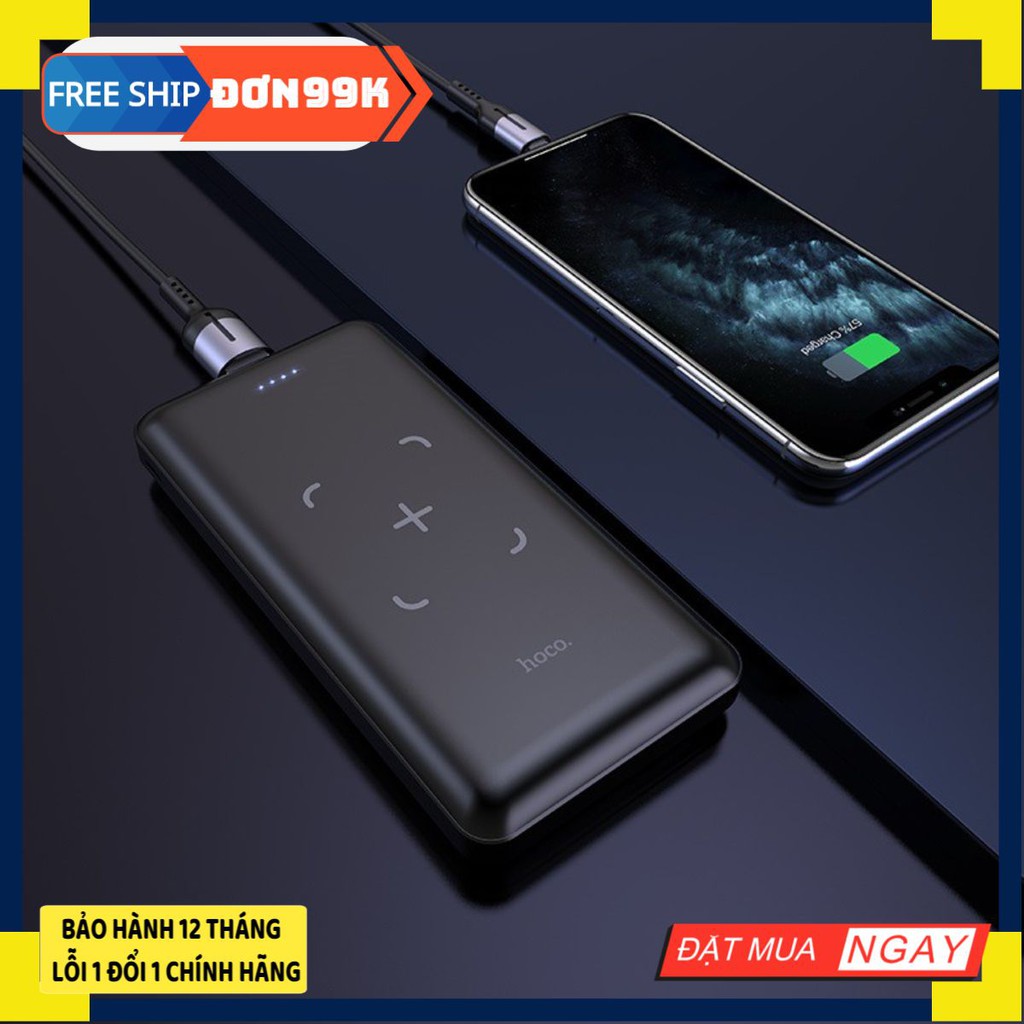 Pin sạc dự phòng tích hợp sạc không dây dung lượng 10000mAh hỗ trợ sạc nhanh 5W Hoco j50 Giá rẻ nhất shopee