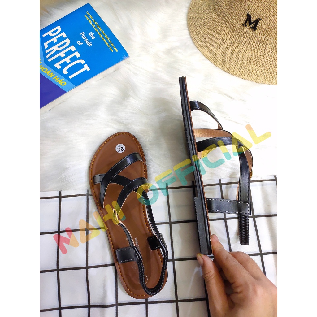 [HÀNG MỚI VỀ] SANDAL XẸP NỮ DÂY CHÉO TRƠN THOẢI MÁI SIÊU XINH NAHI NGOCHIEU1111
