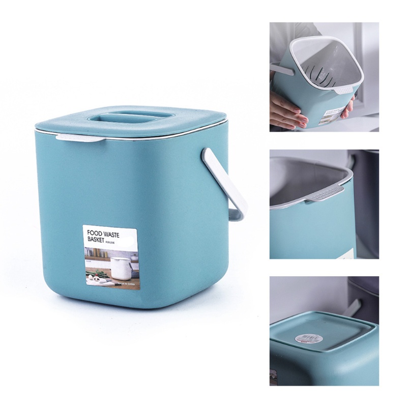 Aoto Thùng Đựng Rác 2 Tầng Bằng Nhựa Có Tay Cầm Tiện Dụng Cho Gia Đình