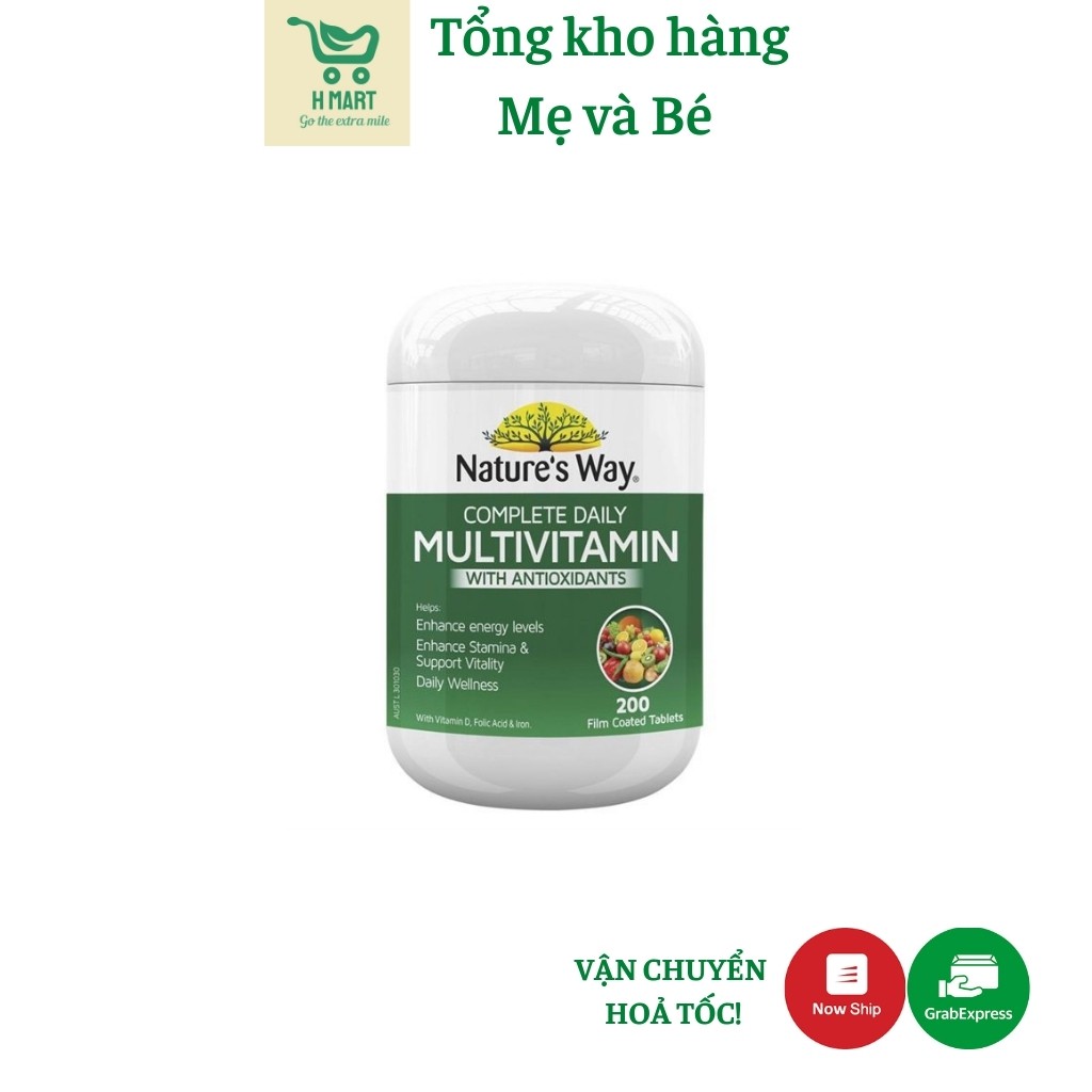 Vitamin tổng hợp Nature’s Way Complete Daily Multivitamin Úc 200 viên