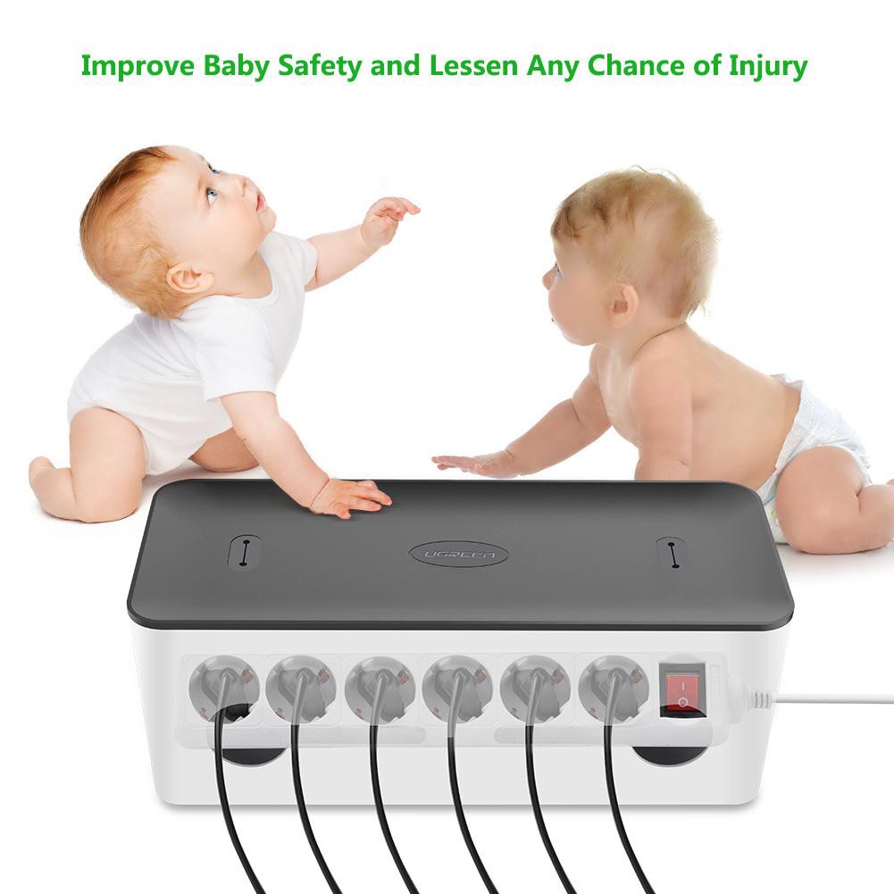 Hộp nhựa ABS đựng ổ cắm điện/dây sạc điện thoại... chống cháy UGREEN LP110 - Hàng Chính Hãng