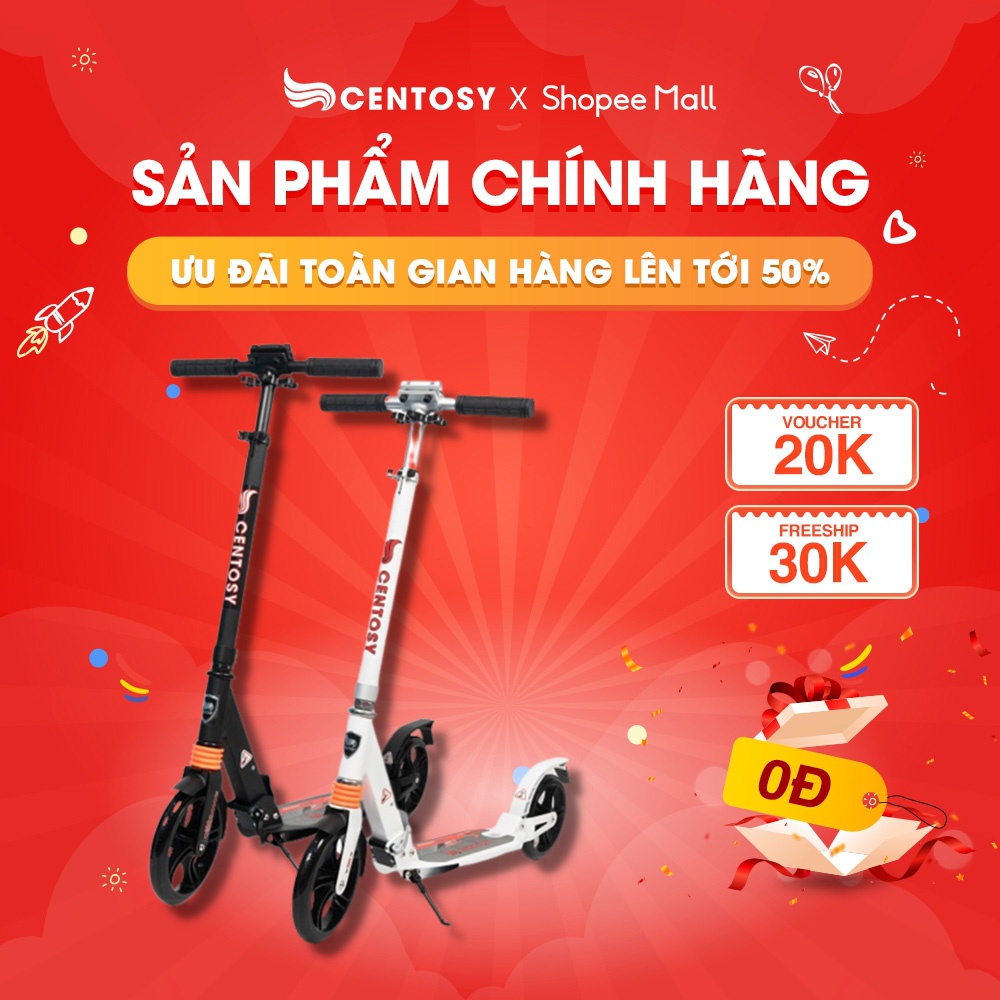 Xe Scooter Người Lớn Cao Cấp - Scooter Centosy ALS-A5Y - Màu Sắc Nổi Bật, Gấp Gọn Tiện Lợi