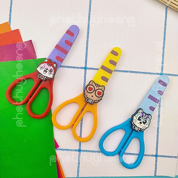 Kéo học sinh mini có nắp đậy an toàn hoạt hình dễ thương  ✂️ FREESHIP  - Phát Huy Hoàng