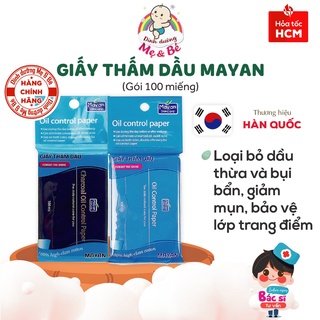 Giấy thấm dầu Mayan Oil Control Paper 100 Tờ/Gói cho mẹ (Thường/Than hoạt tính)