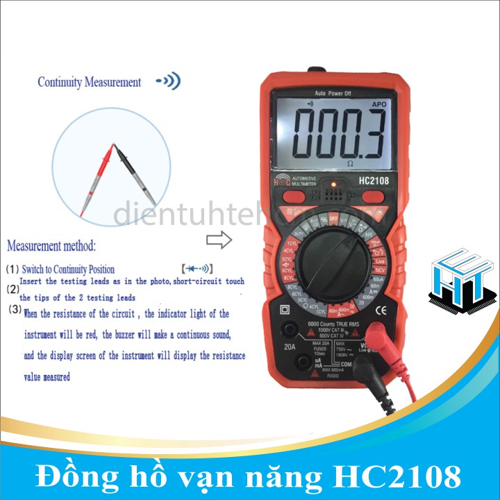 Đồng hồ vạn năng HC2108 chuyên dùng ngành Kỹ thuật ô tô - Điện tử