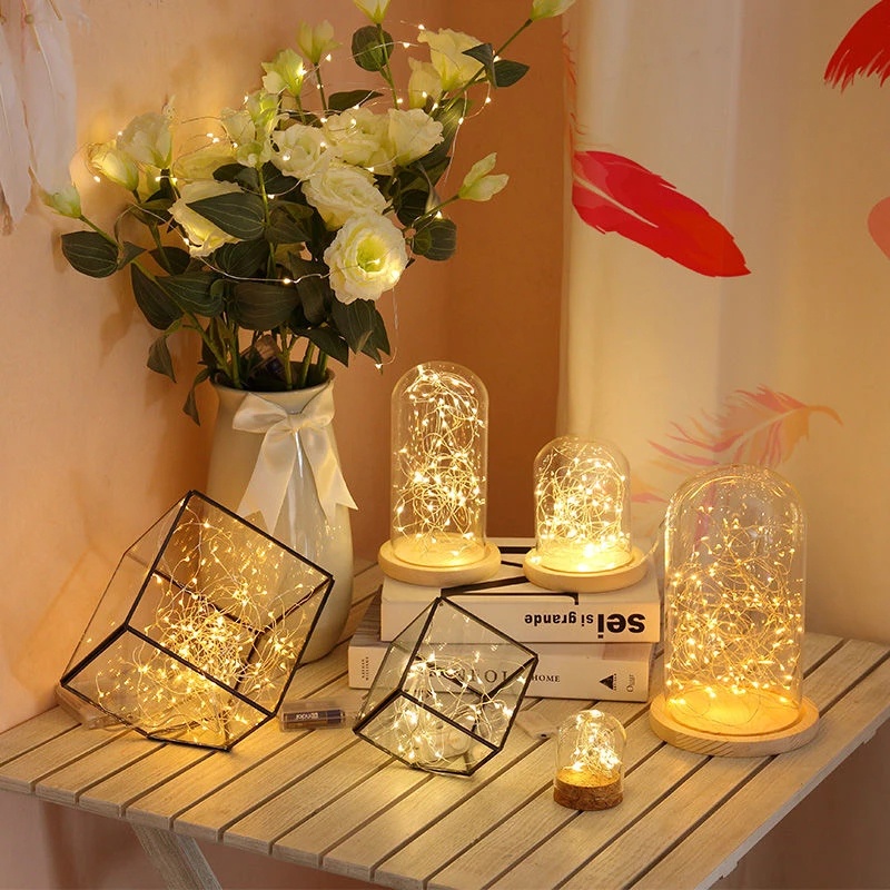 Dây đèn LED 1/5/10M đầu cắm USB không thấm nước dùng trang trí không gian nghệ thuật lấp lánh