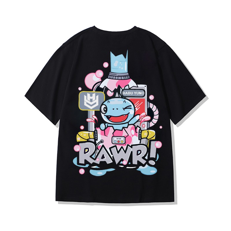 Áo Thun Unisex Form Rộng Tay Lỡ Cotton 75% Mẫu Rawr