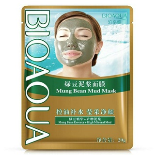 COMBO 6 GÓI Mặt Nạ Bùn Đậu Xanh Đen Dưỡng Da Mặt Bqy- Bioaqua