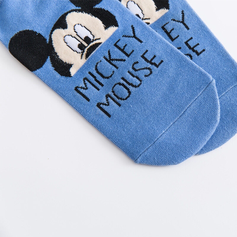 Tất cotton cổ cao họa tiết chuột mickey / minnie disney xinh xắn chất lượng dành cho nữ