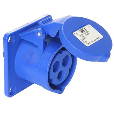 Ổ cắm công nghiệp 3 chấu 32A loại  gắn tủ điện công trường tiện lợi chống cháy