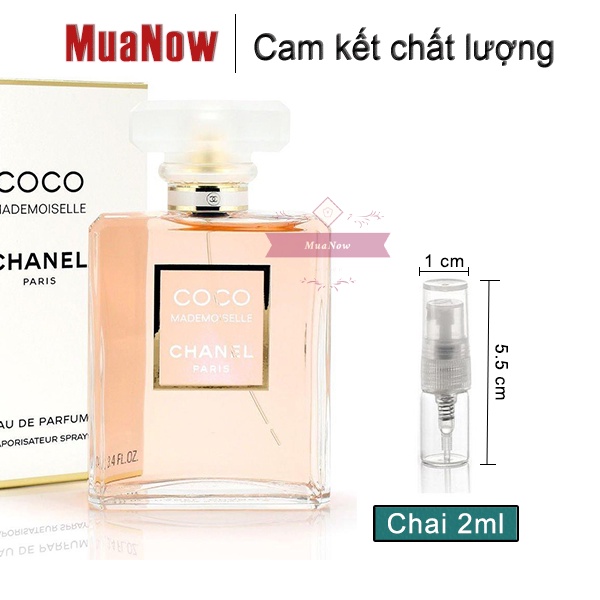 Nước hoa Chanel Coco Mademoiselle Paris (Cam bergamot, bưởi, hoa nhài, hoa hồng, quả vải, Vanilla)
