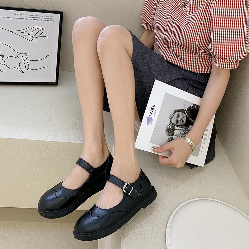 Giày Mary Jane giayBOM chất liệu da mềm đế thấp cao 2 cm B1288