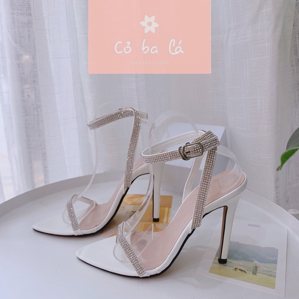 GUỐC THỜI TRANG NỮ COBALA SHOES - GIÀY CAO GÓT QUAI MẢNH ĐÍNH HẠT GÓT NHỌN 9 PHÂN  G20116500
