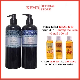 Cặp Dầu Gội Xả Hischer 1000ML Ngăn ngừa gàu, Giảm rụng tóc, hỗ trợ mọc tóc