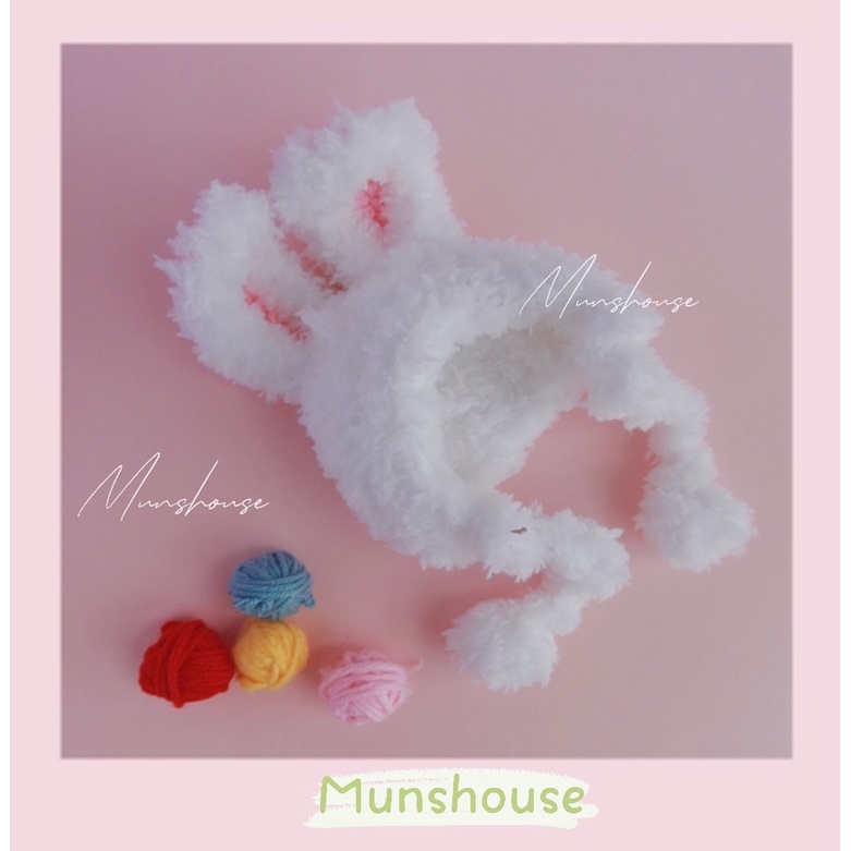 Mũ len thỏ lông cho thú cưng