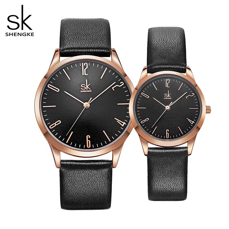 shengke leather couple watches K9003