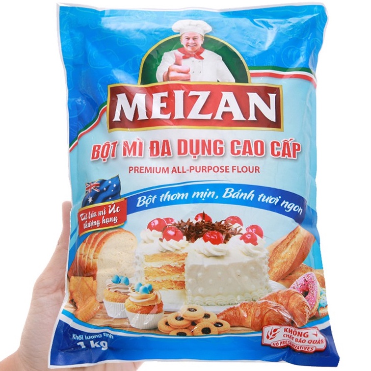 1KG Bột mỳ đa năng Meizan ( Làm bánh, nấu ăn,....)