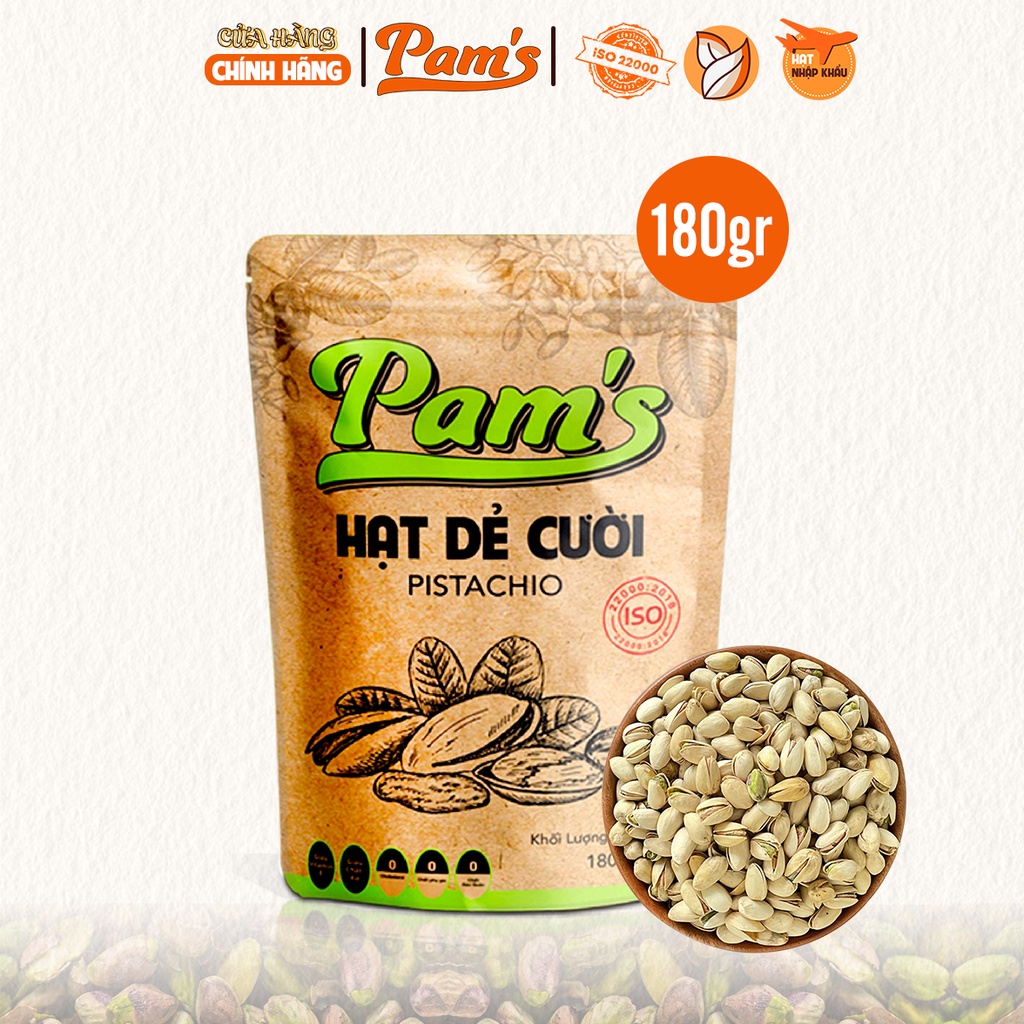 Hạt Dẻ Cười Nhập Khẩu Mỹ Pams(180g/túi) Rang Mộc Béo Bùi Giòn Thơm, Không Tẩy Trắng