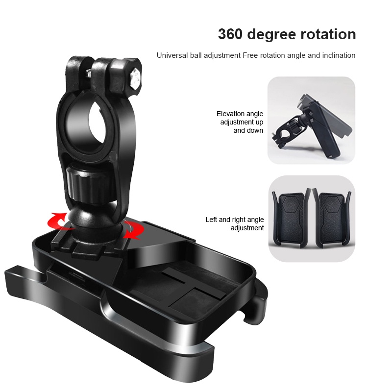 SEAMETAL kẹp điện thoại xe máy Giá đỡ điện thoại di động gắn kính chiếu hậu xe máy kim loại chống nước