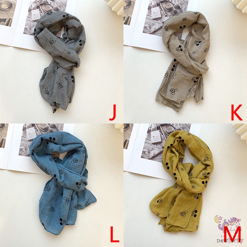 Set 3 khăn choàng cổ hoạ tiết hoạt hình cho bé