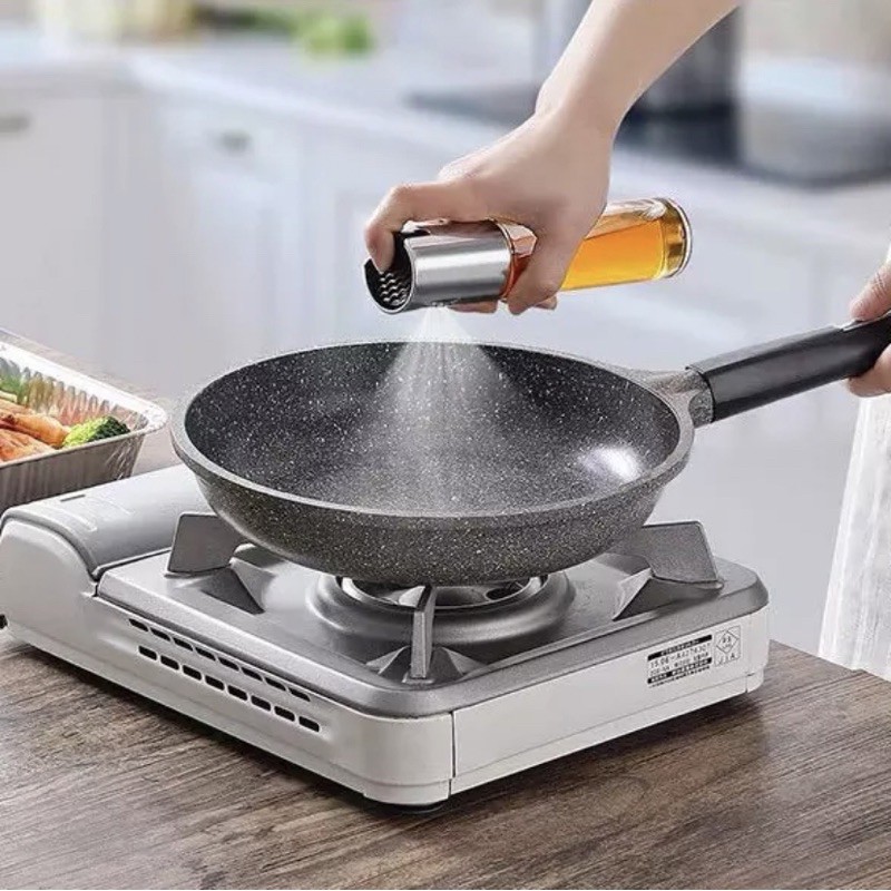 [FREESHIP] Bình xịt dầu ăn thủy tinh 100ml, nắp bằng inox bền, chắc, rất đẹp, hàng chính hãng.