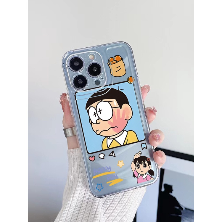 Ốp Điện Thoại TPU Gel Đệm Khí Chống Rơi Hình Nobita Nobi Shizuka Cho Samsung Galaxy S22 Plus Note 20 Ultra 10 S21 FE S20