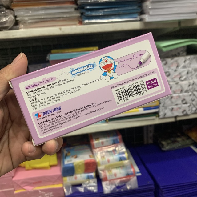 Bút lông kim Doraemon Điểm 10 TP-FL08/DO mực Tím