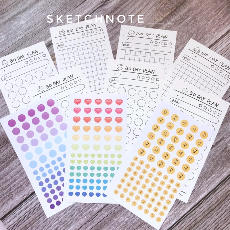 Note planner kèm sticker Nt020