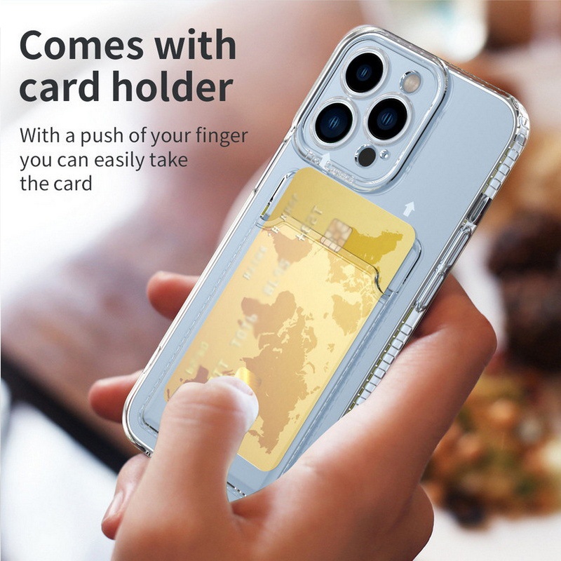 Thời Trang Ốp Điện Thoại tpu Trong Suốt Chống Sốc Có Ngăn Đựng Thẻ Cho samsung galaxy s23 s22 ultra s20 s21 fe plus a54 a14 a34 a24 a05 a05s 4g 5g