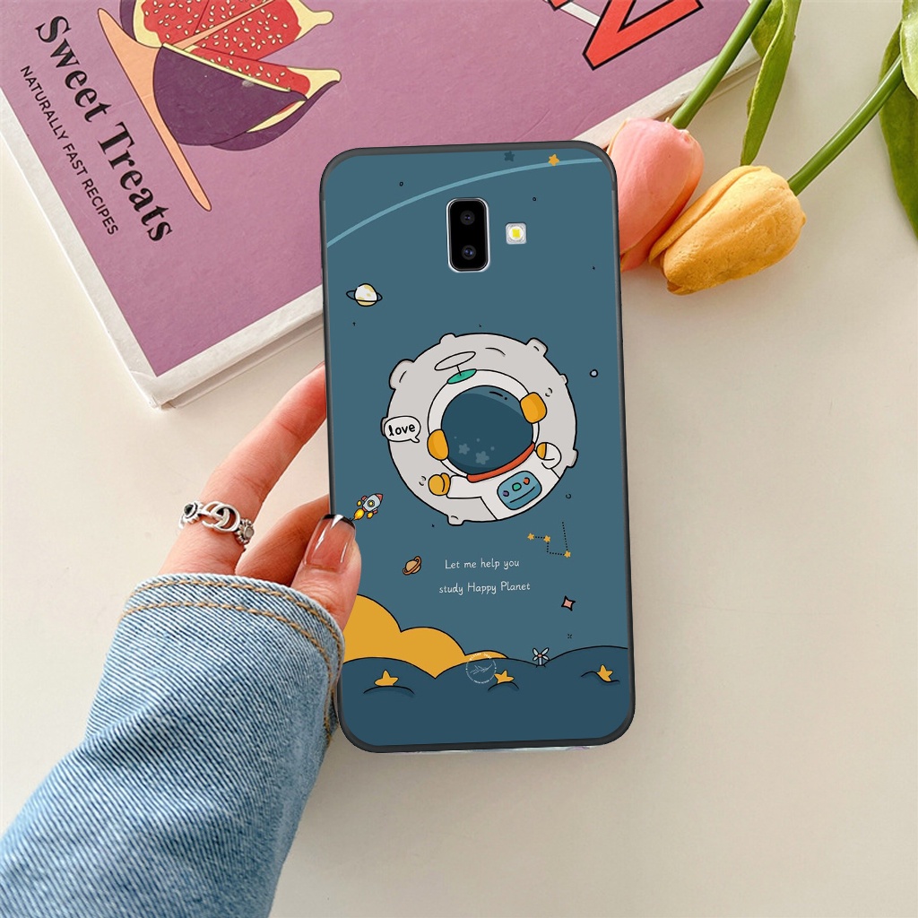 Ốp lưng Samsung J6 Plus/ J6+ vũ trụ, phi hành gia ốp điện thoại viền dẻo thời trang cao cấp