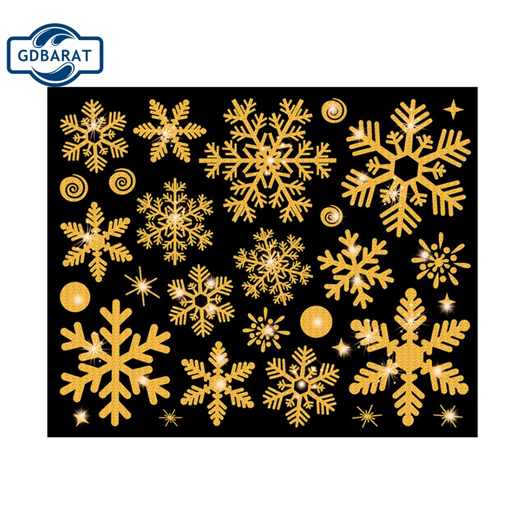 Miếng dán cửa sổ tĩnh điện hình bông tuyết dùng trang trí giáng sinh