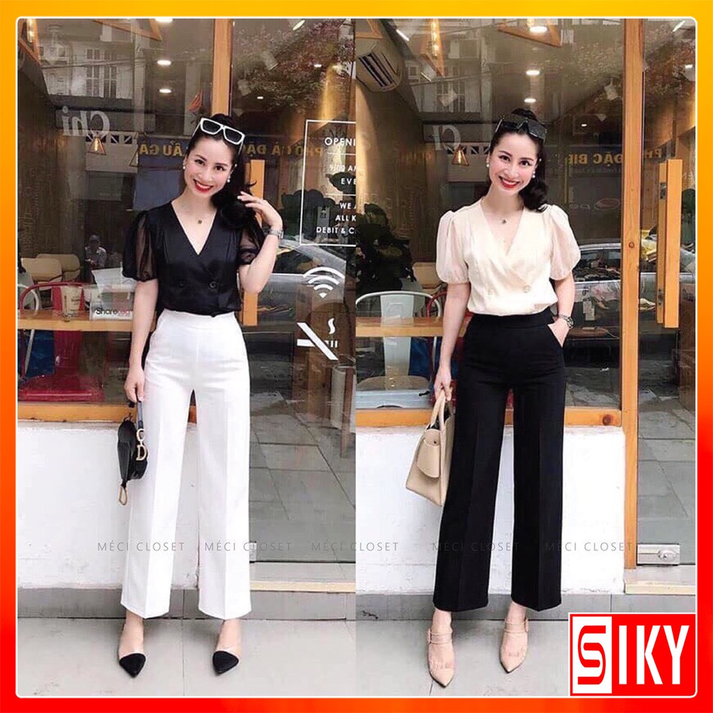 [Mã SKAMSALE07 giảm 10% tối đa 100K đơn 150K] Quần ống rộng vải mềm - SLIKY | BigBuy360 - bigbuy360.vn