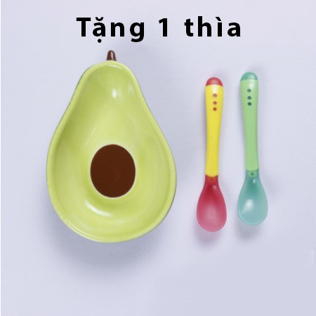 ( Tặng 1 thìa) Bát ăn dặm gốm sứ cho bé hình thỏ, carot, bé gà