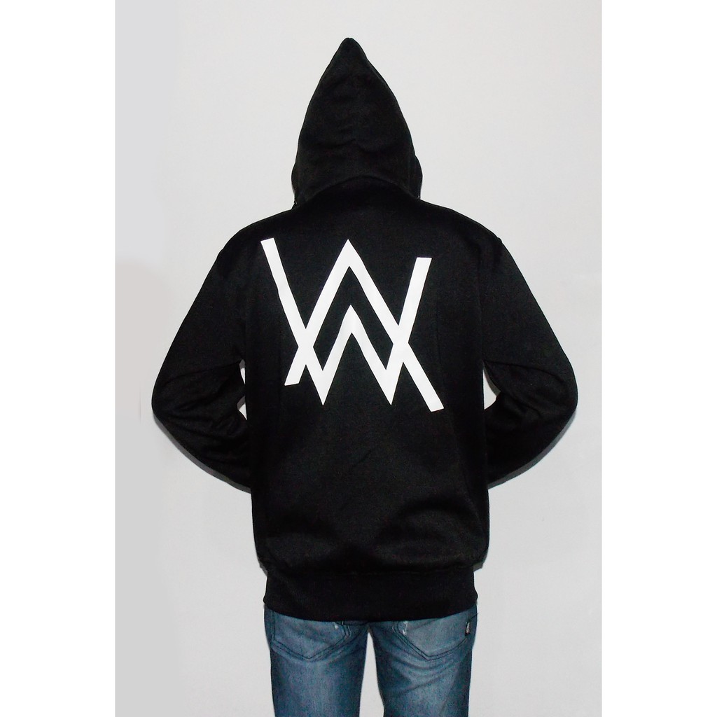 Áo Khoác Hoodie Màu Đen In Hình Alan Walker