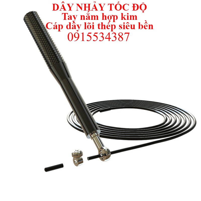 Dây nhảy, tay cầm hợp kim, dây cáp lõi thép HÀNG Y HÌNH-CHẤT LƯỢNG - SIÊU BỀN - ĐẸP