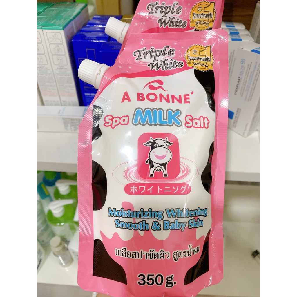 Muối tắm sữa bò tẩy tế bào chết A Bonne Spa Milk Salt Thái 350g