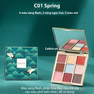 Phấn mắt nội địa trung Catkin bảng 9 màu mới 2021 – Catkin eyeshadow palette 9 colors