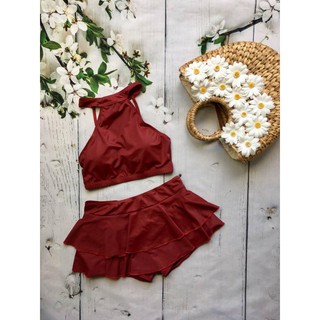 bikini yếm quần váy hai tầng