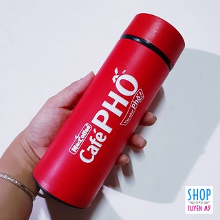 Bình giữ nhiệt lõi thủy tinh - Café Phố - 420 ml